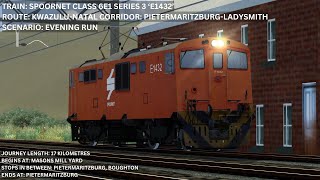 Train Simulator Classic Evening Run  South African Class 6E1 Series 3  Natal Main Line [upl. by Lowenstern]