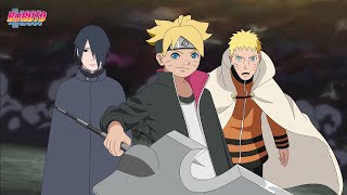 Boruto usa Espada de Zabuza e mostra para Naruto e Sasuke seu Kenjutsu  Boruto [upl. by Cullin]