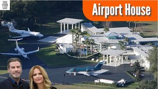 John Travoltas House Is A Functional Airport With 2 Runways For His Private Planes [upl. by Netsrijk]