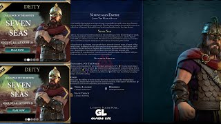 CIV 6  Seven Seas  Challenge of August  Norway  Harald Hardrada  Deity difficulty [upl. by Yendirb]