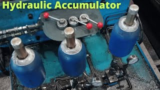 Hydraulic accumulator  Demonstration of hydraulic accumulator [upl. by Doy301]