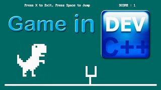 C Game Tutorial  Dinosaurs Game in Dev C With Source Code  Basics for Beginner [upl. by Nichani387]