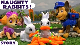 Paw Patrol Stop Motion Naughty Rabbits Story [upl. by Ogata]