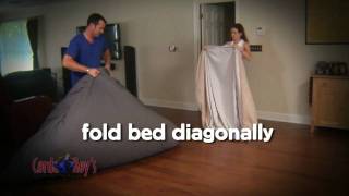 CordaRoys King Size Bean Bag Bed Video [upl. by Kezer]