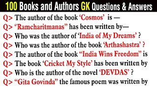 100 General Knowledge Questions and Answers  India GK  Books and Authors objective type GK [upl. by Marra757]