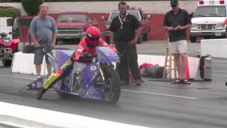 195 mph  700 sec  Lawless OCC Electric Drag Bike amp Larry quotSpidermanquot McBride [upl. by Elletnuahs]