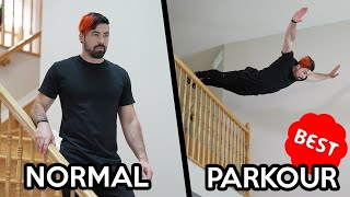 BEST OF Parkour VS Normal People In Real Life [upl. by Naerad]