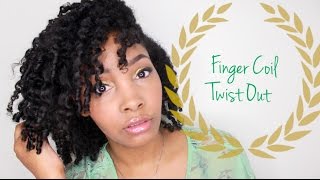 Natural Hair Finger Coil Twist Out [upl. by Laven729]