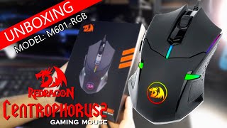 Unboxing Mouse Gamer Centrophorus2 Red Dragon MODEL M601RGB [upl. by Matthus]