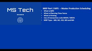 Class 45  MRP Part 2  MPS  Master Production Scheduling [upl. by Megargee]