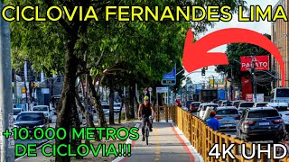 Ciclovia da Fernandes Lima  Praça Centenário até a PRF  Maceió  AL  4K UHD [upl. by Asert]