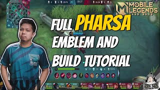 FULL PHARSA EMBLEM AND BUILD TUTORIAL TAGALOG 2021  MLBB [upl. by Drusie2]