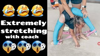 Extremely stretching with coach 😱😭cry [upl. by Yila]