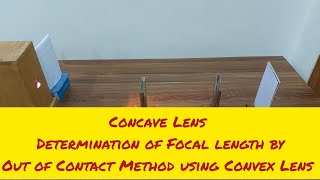 Concave Lens  Determination of Focal Length by Out of contact method using Convex lens [upl. by Lontson]