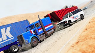 BeamNG Drive  Police vs BigRig 3 Running For The Border [upl. by Akerley512]