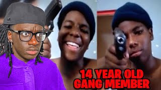 14 YO Gang Member BRAGS ON LIVE About SHOOTING An Innocent Man…sad [upl. by Burr]