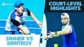 Jannik Sinner vs Grigor Dimitrov CourtLevel Highlights  Miami Final 2024 [upl. by Ennael956]