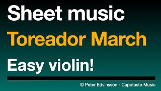 Violin sheet music popular songs  Toreador March [upl. by Eveneg]