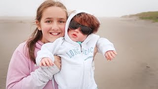 Reborn Toddler Baby Doll Goes to the Beach for the First Time [upl. by Niamert]