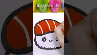 How To Draw Shorts KidsDrawing FoodDrawing CuteEbiSushi SpiralMarshmallows 285 [upl. by Kitarp]