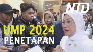 Pemerintah Tetapkan Upah Minimum Provinsi 2024 Jakarta Tertinggi [upl. by Xirtaeb]