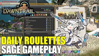 83 Sage Leveling  SGE Gameplay  Daily Roulettes  Final Fantasy XIV Dawntrail [upl. by Asilem]