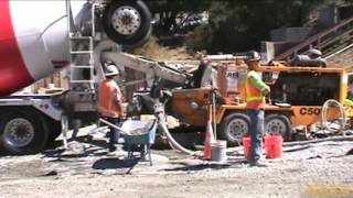 REED C50SS Shotcrete Pump  Tunnel Lining with Robotic Arm California [upl. by Berte]