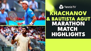 Khachanov amp Bautista Agut Marathon Match Highlights  Madrid 2023 [upl. by Nordine]