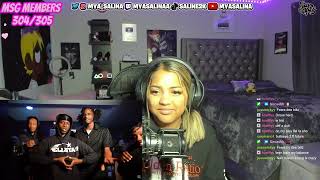 Mya Salina REACTS to Fr33Bandit x Set da Trend x Quelly Woo  Trendy Woo Intro Prod ChrisSaves [upl. by Eniloj]