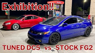 Tuned K20z1 RSX vs UnTuned K20z3 Si Just an Exhibition [upl. by Atnoek473]