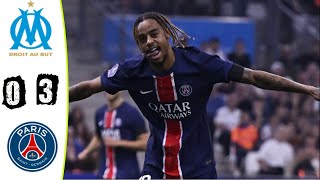 Marseille PSG  03  Le Résumé  Ligue 1 202425  om psg [upl. by Abba181]