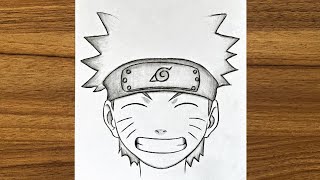 how to draw Naruto Uzumaki step by step  naruto drawing easy  How to draw anime step by step [upl. by Akcirehs]