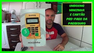 Pagseguro Minizinha e Cartão Prépago chegou Unboxing [upl. by Olbap]