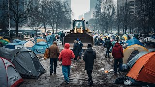 NYC Demolishes Park to Make Way for Homeless Housing [upl. by Miksen]