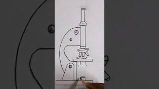 How to draw Microscope diagram 🔬 drawing shorts microscope [upl. by Crocker]