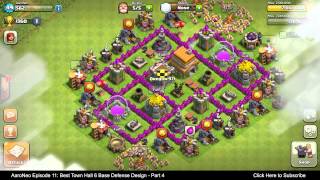 BEST Town Hall Level 6 TH6 Base Defense Design Layout Strategy for Clash of Clans  Part 4 [upl. by Asilet228]