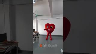 Adult Red Heart Mascot Costume for Entertainments Full Body Character Fancy Dress Up [upl. by Arline]