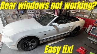 S197 convertible rear windows not working [upl. by Eekaz]