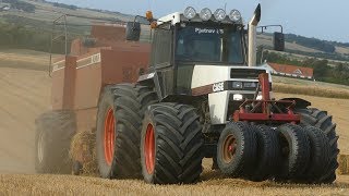 Case 2294 Baling Big Bales w Hesston 4900 Baler  PURE SOUND  Harvest 2018  DK Agri [upl. by Ailaroc]