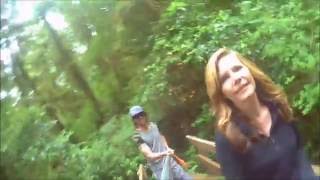 Jacques Lavoie filming in rain forest with family with the worlds longest selfie stick [upl. by Iek]