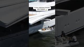 7498metre superyacht yacht ARROW storing her tender [upl. by Derrick]