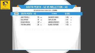 South Perth  4s v Willetton  4s [upl. by Vincenty]