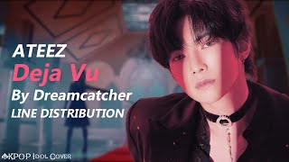 WITH AI VOICE COVER How Would ATEEZ Sing DREAMCATCHER Deja Vu  Line Distribution Color Coded [upl. by Suirtimid]