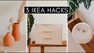 3 DIY IKEA Hacks  Terrakotta Vasen Nachttisch amp SchmuckAufbewahrung im Scandi  Boho Stil [upl. by Kari]