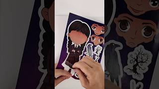 Wednesday Addams  Decorate with DIY Sticker Book  Halloween [upl. by Luane]