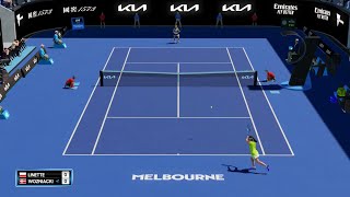 Magda Linette vs Caroline Wozniacki  Australian Open  AO Tennis 2  PS5 Gameplay [upl. by Terrel478]