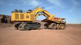 Sleipner E550 transport system in action with Komatsu PC5500 [upl. by Sieber475]