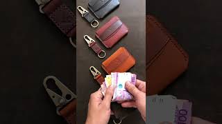 Simple card holder by vintage900 handmade leathercraft diy [upl. by Amsa]