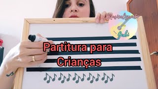 Como ensinar as notas musicais na pauta para crianças  Dó móvel [upl. by Rollins696]