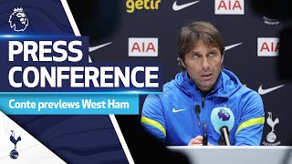 quotEric Dier can become one of the best central defenders in the worldquot  Conte previews West Ham [upl. by Eibbed831]